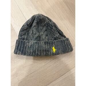 Polo Ralph Lauren Mens O/S camouflage Beanie with Yellow Logo